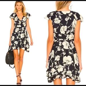 Free People French Quarter Floral Wrap Mini Dress XS